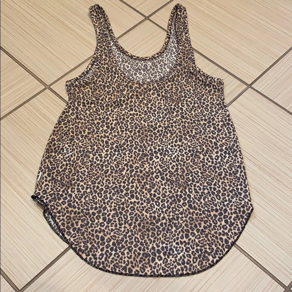 PINK Low-back cheetah print ribbed tank top - Picture 6 of 6